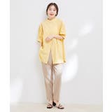 【WEB限定】スタンドフリルストライプ5分袖ブラウス | VIS  | 詳細画像13 