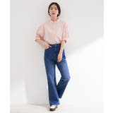 【WEB限定】スタンドフリルストライプ5分袖ブラウス | VIS  | 詳細画像28 