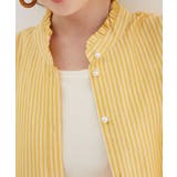 【WEB限定】スタンドフリルストライプ5分袖ブラウス | VIS  | 詳細画像29 