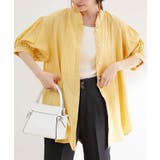 【WEB限定】スタンドフリルストライプ5分袖ブラウス | VIS  | 詳細画像30 