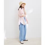 【WEB限定】スタンドフリルストライプ5分袖ブラウス | VIS  | 詳細画像5 