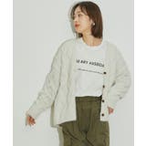 【新色追加】【WEB限定】ふわふわVネックシャギーケーブル編みカーディガン | VIS | 詳細画像13