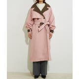 【WEB限定】配色カラーで魅せるスタンドカラーオーバーサイズトレンチコート | VIS | 詳細画像10