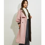 【WEB限定】配色カラーで魅せるスタンドカラーオーバーサイズトレンチコート | VIS | 詳細画像2