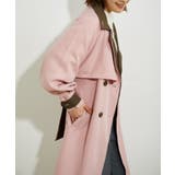 【WEB限定】配色カラーで魅せるスタンドカラーオーバーサイズトレンチコート | VIS | 詳細画像7