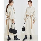 キナリ(16) | 【WEB限定】配色カラーで魅せるスタンドカラーオーバーサイズトレンチコート | VIS