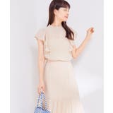 ベージュ(27) | 【WEB限定】【SET】楊柳フリルノースリブラウス&ティアードスカートセット | VIS