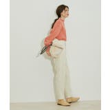 【WEB限定】ピンタックで脚長!ハイウエスト起毛カラーパンツ | VIS | 詳細画像16