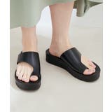 ブラック(01) | 【軽量】厚底トングサンダル | VIS 