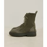 カーキ(36) | レースアップボリュームソールブーツ | VIS 