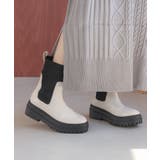 オフホワイト(15) | 【抗菌防臭】タンクソールサイドニットブーツ | VIS 