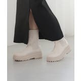 キナリ(16) | 【抗菌防臭】タンクソールサイドニットブーツ | VIS 