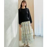 ニュアンス柄チュールスカート | VIS | 詳細画像4