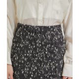 【セットアップ対応】花柄シャーリングロングスカート | VIS  | 詳細画像15 