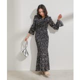 【セットアップ対応】花柄シャーリングロングスカート | VIS  | 詳細画像8 