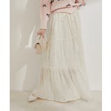 柄＆無地アソートシャーリングティアードスカート | VIS  | 詳細画像11 