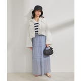 柄＆無地アソートシャーリングティアードスカート | VIS  | 詳細画像12 