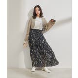 柄＆無地アソートシャーリングティアードスカート | VIS  | 詳細画像17 