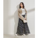 柄＆無地アソートシャーリングティアードスカート | VIS  | 詳細画像18 