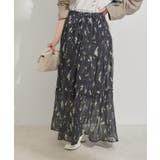 柄＆無地アソートシャーリングティアードスカート | VIS  | 詳細画像19 