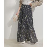 柄＆無地アソートシャーリングティアードスカート | VIS  | 詳細画像20 