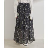 柄＆無地アソートシャーリングティアードスカート | VIS  | 詳細画像21 