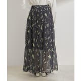 柄＆無地アソートシャーリングティアードスカート | VIS  | 詳細画像23 