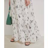 柄＆無地アソートシャーリングティアードスカート | VIS  | 詳細画像6 