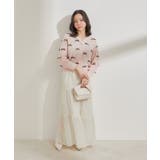 柄＆無地アソートシャーリングティアードスカート | VIS  | 詳細画像7 