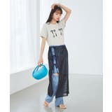 レイヤードラメメッシュIラインスカート | VIS  | 詳細画像7 