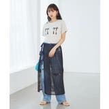 レイヤードラメメッシュIラインスカート | VIS  | 詳細画像8 