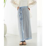 ライトグレー(08) | レイヤードラメメッシュIラインスカート | VIS 