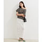 【選べる着丈】フリンジカットロングスカート【洗える】 | VIS | 詳細画像30