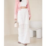 ホワイト系(11) | 【選べる着丈】フリンジカットロングスカート【洗える】 | VIS