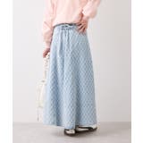 バックレースアップフレアデニムスカート/イージーケア | VIS  | 詳細画像17 