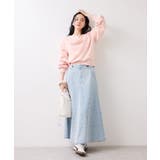 バックレースアップフレアデニムスカート/イージーケア | VIS  | 詳細画像19 