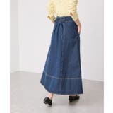 バックレースアップフレアデニムスカート/イージーケア | VIS  | 詳細画像24 