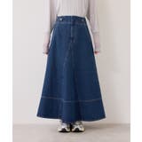 バックレースアップフレアデニムスカート/イージーケア | VIS  | 詳細画像30 