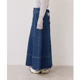 バックレースアップフレアデニムスカート/イージーケア | VIS  | 詳細画像31 