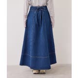 バックレースアップフレアデニムスカート/イージーケア | VIS  | 詳細画像32 