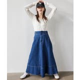 バックレースアップフレアデニムスカート/イージーケア | VIS  | 詳細画像9 