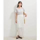 【洗える】フリンジジャガードスリット入りロングスカート | VIS  | 詳細画像22 