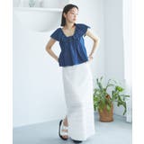 【洗える】フリンジジャガードスリット入りロングスカート | VIS  | 詳細画像23 