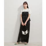 【洗える】フリンジジャガードスリット入りロングスカート | VIS  | 詳細画像8 