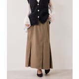 ブラウン系(23) | ボックスプリーツマーメイドスカート/イージーケア・防シワ | VIS 