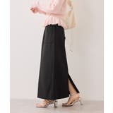 ブラック(01) | ストレッチIラインスカート | VIS 