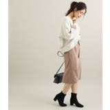 【MACHINE WASHABLE】 エコスエードタイトスカート | VIS  | 詳細画像18 