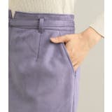 【MACHINE WASHABLE】 エコスエードタイトスカート | VIS  | 詳細画像6 