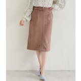 ダークブラウン(20) | 【MACHINE WASHABLE】 エコスエードタイトスカート | VIS 