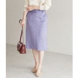 ラベンダー(52) | 【MACHINE WASHABLE】 エコスエードタイトスカート | VIS 